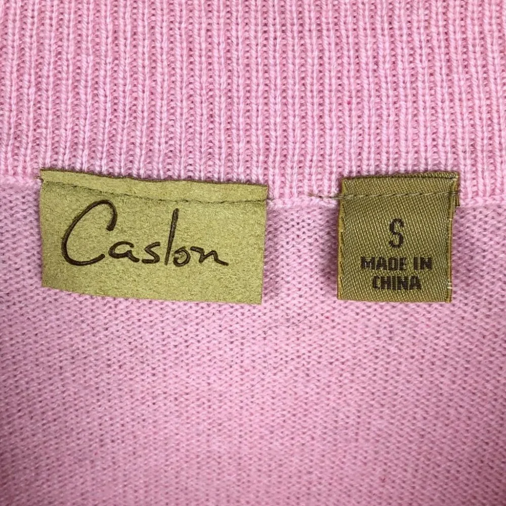 Caslon Pink 100% Cashmere 3/4 Sleeve Sweater Size Small - Picture 3 of 5